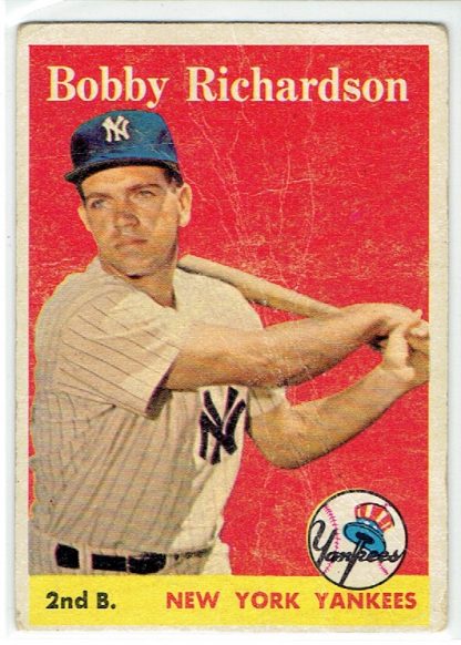 1958 Topps #101A Bobby Richardson (White Name)