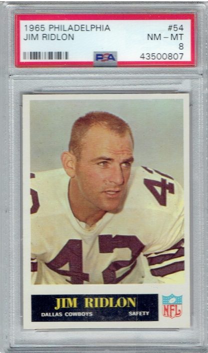 1965 Philadelphia #54 Jim Ridlon (PSA 8)