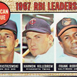 1968 Topps #4 AL RBI Leaders/ Carl Yastrzemski/ Harmon Killebrew/ Frank Robinson