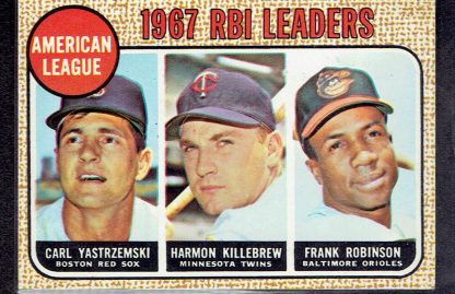 1968 Topps #4 AL RBI Leaders/ Carl Yastrzemski/ Harmon Killebrew/ Frank Robinson