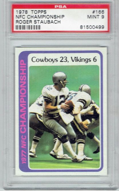 1978 Topps #166 NFC Champs (Roger Staubach) (PSA 9)