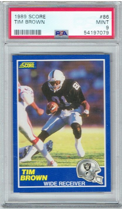 1989 Score 86 Tim Brown PSA 9