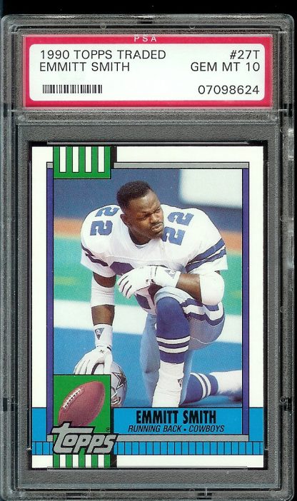 1990 Topps Traded #27T Emmitt Smith (PSA 10)