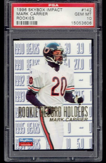 1996 SkyBox Impact Rookies #142 Mark Carrier (Rookie Record Holder) PSA 10