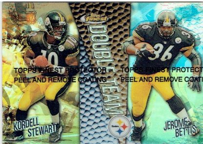 1999 Finest Double Team Dual Refractors #DT5 Kordell Stewart / Jerome Bettis