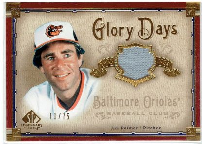 2005 SP Legendary Cuts Glory Days Material Gold #JP Jim Palmer