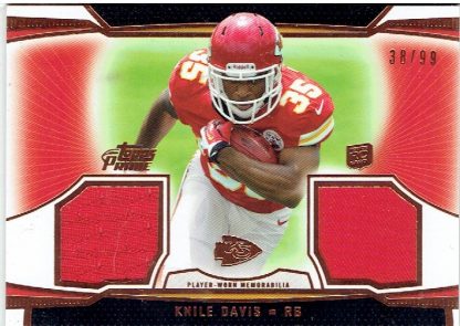 2013 Topps Prime Dual Relics Copper #DRKD Knile Davis