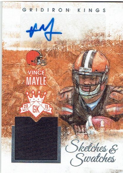 2015 Gridiron Kings Sketches And Swatches Signatures #33 Vince Mayle