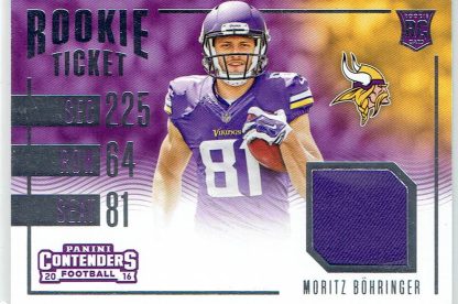 2016 Panini Contenders - Rookie Ticket Swatches - Variations #38 Moritz Bohringer